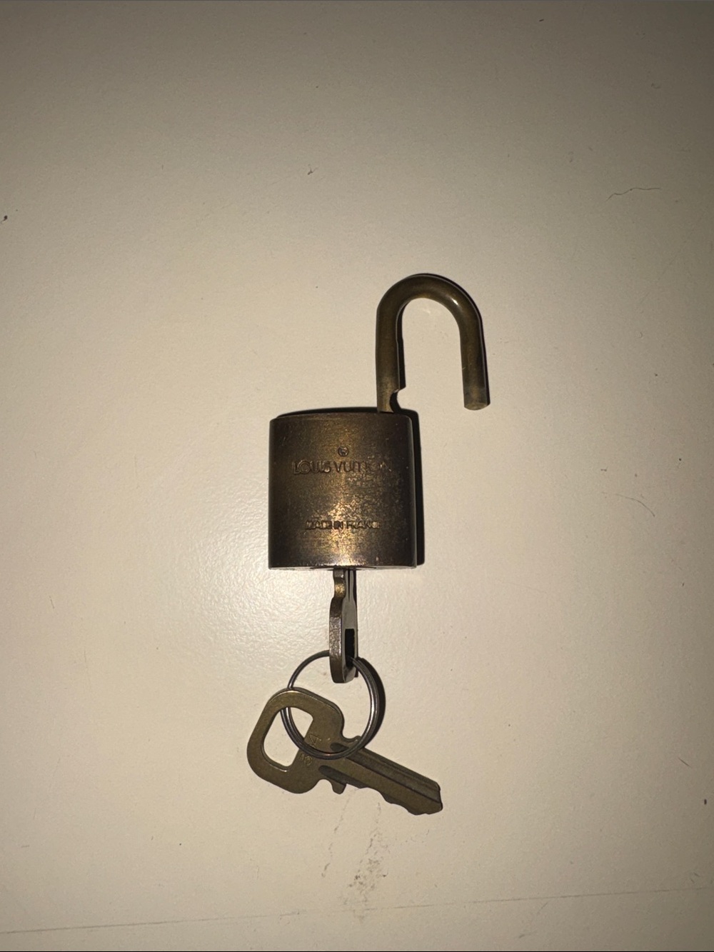 Vintage Louis Vuitton Brass Padlock with Keys